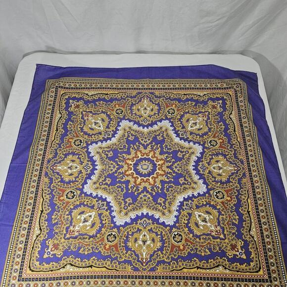 Other - Large Colorful Graphic Paisley Purple Bandana Head Wrap Top Biker Scarf Large